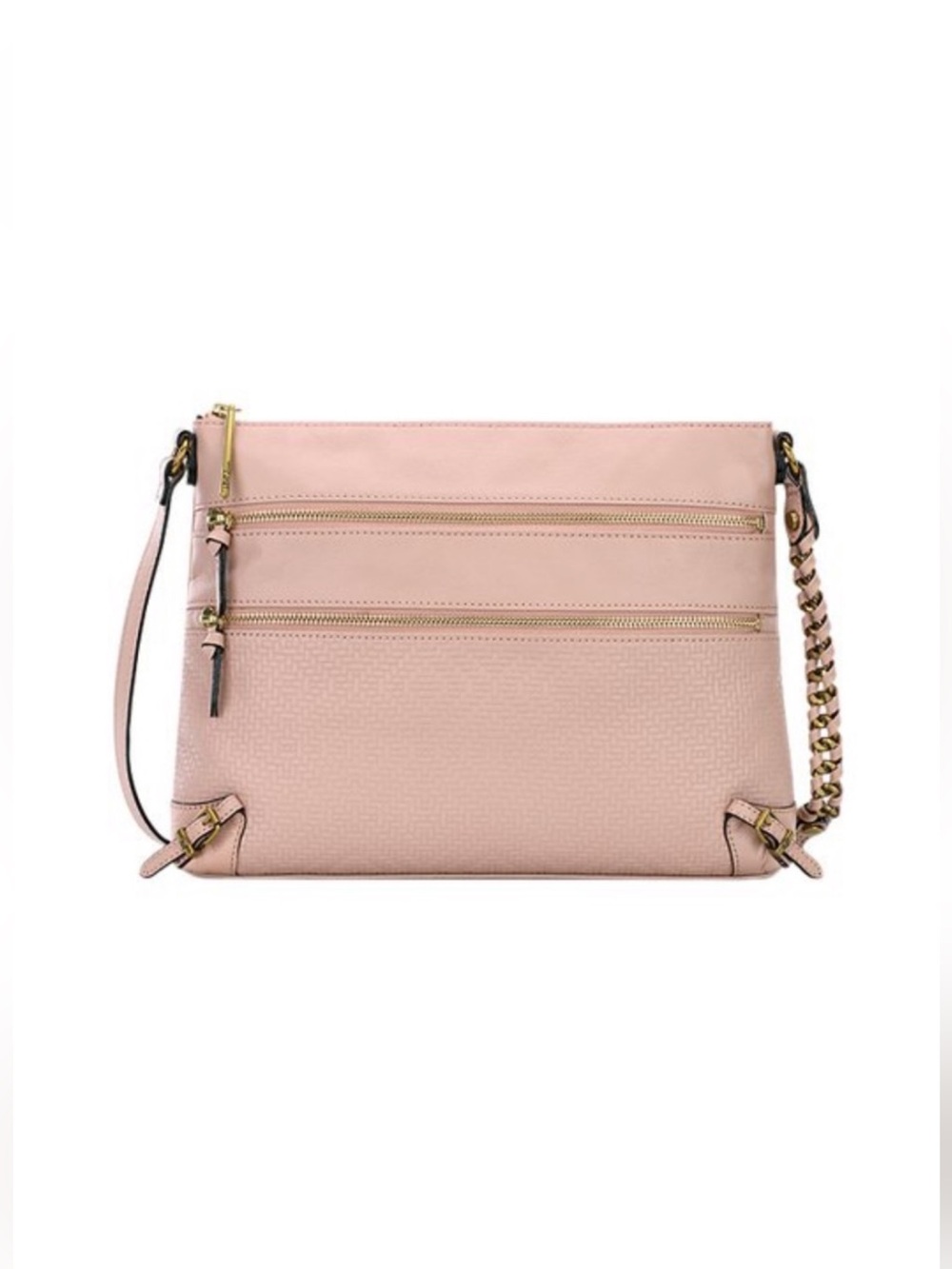 Elliot Lucca leather 3 zip crossbody bag